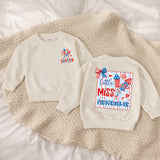 Custom Little Miss Firecracker Shirt for Girls, 4th of July Outfit, Toddler Baby Romper, Patriotic Red White Blue Design, Holiday Gift