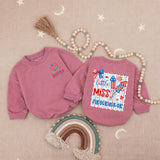Custom Little Miss Firecracker Shirt for Girls, 4th of July Outfit, Toddler Baby Romper, Patriotic Red White Blue Design, Holiday Gift