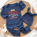 Custom Little Wizard in Training Baby Bodysuit & Hat Set, Soft Cotton Newborn Coming Home Outfit, Fantasy Baby Shower Gift