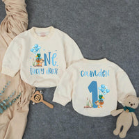 Custom Lucky Duck First Birthday Romper for Baby Boys, Soft Cotton Outfit with Blue Duck Artwork, Perfect for Milestone Photos & Parties