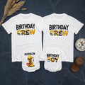 Custom Matching Construction Birthday Crew Shirts for Baby, Toddler, and Family - Soft Cotton Tee and Romper for 1st Birthday Party Outfit