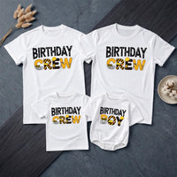 Custom Matching Construction Birthday Crew Shirts for Baby, Toddler, and Family - Soft Cotton Tee and Romper for 1st Birthday Party Outfit