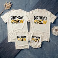 Custom Matching Construction Birthday Crew Shirts for Baby, Toddler, and Family - Soft Cotton Tee and Romper for 1st Birthday Party Outfit