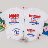 Custom Matching Family 4th of July Shirts, Daddy Mommy Brother Baby Little Firecracker 1st Birthday Outfit, Soft Cotton Patriotic Tees
