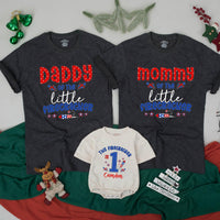 Custom Matching Family 4th of July Shirts, Daddy Mommy Brother Baby Little Firecracker 1st Birthday Outfit, Soft Cotton Patriotic Tees