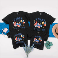 Custom Matching Family Airplane Birthday Shirts Daddy Mommy Brother One Year Flew By Outfit for Baby Boy 1st Party Gift Colorful Design