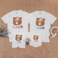 Custom Matching Family Bear Shirts - Soft Cotton First Birthday Outfit for Baby, Toddler, Mom, Dad - Personalized Gift for Milestones
