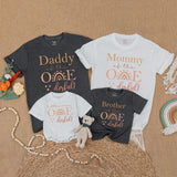 Custom Matching Family Birthday Shirts with Boho Rainbow Artwork, Soft Cotton Short Sleeve for Baby, Kids, Mom, Dad - Perfect 1st Birthday Outfit