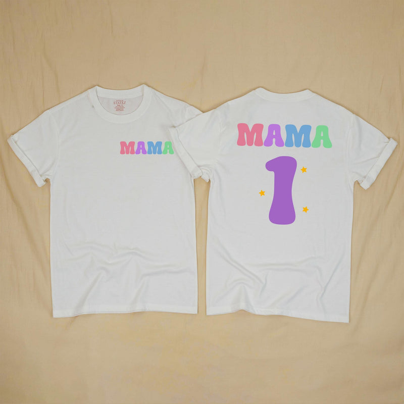 Custom Matching Family Birthday Shirts with Pastel Mama & 1 Design, Girls Just Wanna Be One Baby Romper, Soft Cotton 1st Birthday Outfit