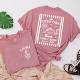 Custom Matching Family Cruise Crew Shirts and Baby Rompers, Vintage Summer 2026 Design, Soft Cotton Tee for Mom, Dad, Kids, and Baby