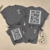 Custom Matching Family Cruise Crew Shirts and Baby Rompers, Vintage Summer 2026 Design, Soft Cotton Tee for Mom, Dad, Kids, and Baby