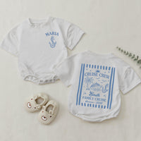 Custom Matching Family Cruise Crew Shirts and Baby Rompers, Vintage Summer 2026 Design, Soft Cotton Tee for Mom, Dad, Kids, and Baby