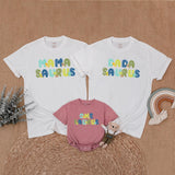 Custom Matching Family Dinosaur Shirts, Mama Saurus, Dada Saurus, One Saurus Romper, Soft Cotton Birthday Outfit for Baby, Toddler, Kids