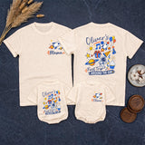 Custom Matching Family First Birthday Shirts, Rocket and Space Theme, Personalized Baby Romper and Parent Tees, Soft Cotton Outfit