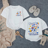 Custom Matching Family First Birthday Shirts, Rocket and Space Theme, Personalized Baby Romper and Parent Tees, Soft Cotton Outfit
