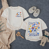 Custom Matching Family First Birthday Shirts, Rocket and Space Theme, Personalized Baby Romper and Parent Tees, Soft Cotton Outfit