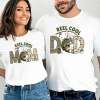 Custom Matching Family Fishing Shirts, Reel Cool Dad Mom Bro One Design, Soft Cotton 1st Birthday Outfit, Fishing Theme Party Tees