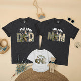 Custom Matching Family Fishing Shirts, Reel Cool Dad Mom Bro One Design, Soft Cotton 1st Birthday Outfit, Fishing Theme Party Tees