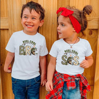 Custom Matching Family Fishing Shirts, Reel Cool Dad Mom Bro One Design, Soft Cotton 1st Birthday Outfit, Fishing Theme Party Tees