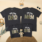 Custom Matching Family Fishing Shirts, Reel Cool Dad Mom Bro One Design, Soft Cotton 1st Birthday Outfit, Fishing Theme Party Tees