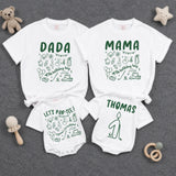 Custom Matching Family Golf Party Shirts for Baby's 1st Birthday, Soft Cotton Romper and Tees with Fun Golf-Themed Artwork