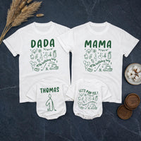 Custom Matching Family Golf Party Shirts for Baby's 1st Birthday, Soft Cotton Romper and Tees with Fun Golf-Themed Artwork