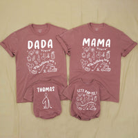 Custom Matching Family Golf Party Shirts for Baby's 1st Birthday, Soft Cotton Romper and Tees with Fun Golf-Themed Artwork