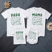 Custom Matching Family Golf Party Shirts for Baby's 1st Birthday, Soft Cotton Romper and Tees with Fun Golf-Themed Artwork