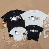 Custom Matching Family Halloween Shirts, Spooky Ghost Design for Baby, Kids, and Adults, Soft Cotton Birthday Outfit or Party Wear