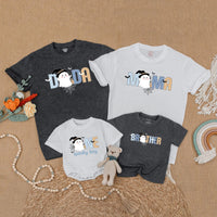 Custom Matching Family Halloween Shirts, Spooky Ghost Design for Baby, Kids, and Adults, Soft Cotton Birthday Outfit or Party Wear