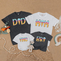 Custom Matching Family Ice Cream Birthday Shirts, Soft Cotton Toddler Romper, Mom Dad Sis One-Year-Old Summer Party Outfit