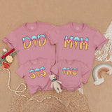 Custom Matching Family Ice Cream Birthday Shirts, Soft Cotton Toddler Romper, Mom Dad Sis One-Year-Old Summer Party Outfit