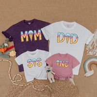 Custom Matching Family Ice Cream Birthday Shirts, Soft Cotton Toddler Romper, Mom Dad Sis One-Year-Old Summer Party Outfit