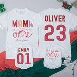 Custom Matching Family Shirts for 1st Birthday, Little Miss Onederful Rainbow Outfit, Soft Cotton Baby Bodysuit, Mom Dad and Toddler Tees