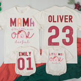 Custom Matching Family Shirts for 1st Birthday, Little Miss Onederful Rainbow Outfit, Soft Cotton Baby Bodysuit, Mom Dad and Toddler Tees