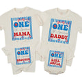 Custom Matching Family Shirts for Baby's First Birthday with Patriotic 'One All American' Design, Soft Cotton Outfit for July 4th Celebrations