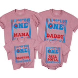 Custom Matching Family Shirts for Baby's First Birthday with Patriotic 'One All American' Design, Soft Cotton Outfit for July 4th Celebrations