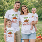 Custom Matching Family Shirts with 'Little Meatball' Artwork for Baby's 1st Birthday, Soft Cotton Outfits for Mom, Dad, and Siblings