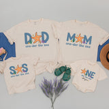 Custom Matching Family Shirts with Starfish & Sea Creatures, Baby Boy 1st Birthday Outfit, Soft Cotton Tee for Mom, Dad, Kids, and Toddler