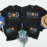 Custom Matching Family Shirts with Starfish & Sea Creatures, Baby Boy 1st Birthday Outfit, Soft Cotton Tee for Mom, Dad, Kids, and Toddler