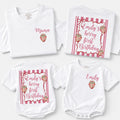 Custom Matching Family Strawberry Shirts and Baby Romper for Berry First Birthday, Soft Cotton Outfit, Personalized Name, Sizes NB–2XL