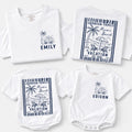 Custom Matching Family Vacation Shirts and Baby Romper, Tropical Beach Design, Miami 2026, Soft Cotton, Sizes Newborn to 2XL