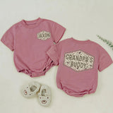 Custom Matching Grandpa and Baby Outfits with Camo Print, Personalized Names, Soft Cotton Shirts and Rompers for Family Bonding Moments