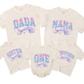 Custom Mermaid Family Shirts & Baby Romper with Whale Art, Soft Cotton Outfit for First Birthday, Matching NB-2XL, Perfect for Photoshoots