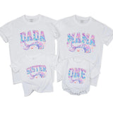 Custom Mermaid Family Shirts & Baby Romper with Whale Art, Soft Cotton Outfit for First Birthday, Matching NB-2XL, Perfect for Photoshoots