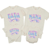 Custom Mermaid Family Shirts & Baby Romper with Whale Art, Soft Cotton Outfit for First Birthday, Matching NB-2XL, Perfect for Photoshoots
