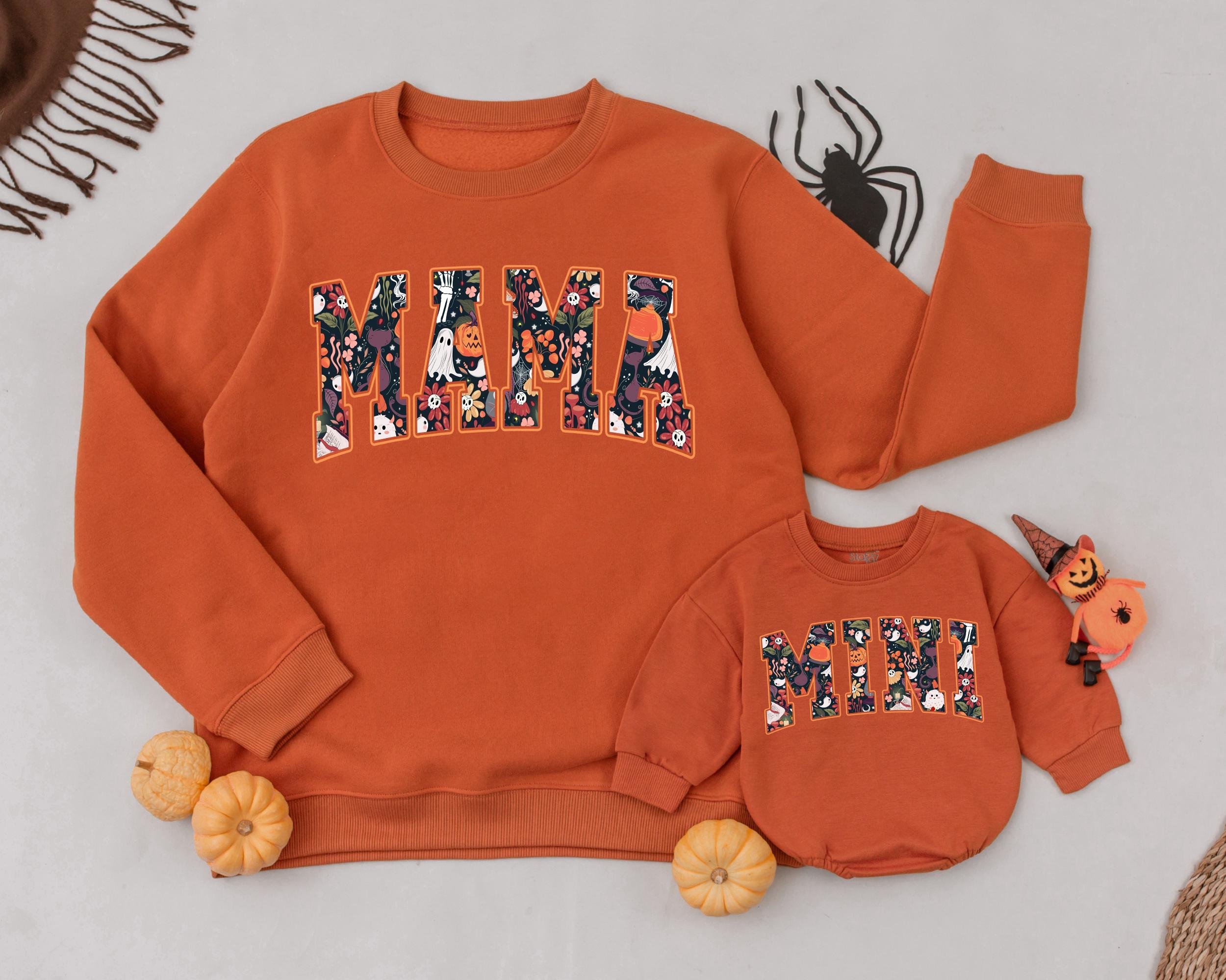 Custom Mom and Baby Matching Sweatshirt Soft Cotton Outfit Minimalist Text Design Ideal Christmas Gift Family Coordinated Apparel