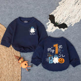 Custom My 1st Boo Baby Boy Romper Halloween Ghost Pumpkin Outfit Personalized Name Bodysuit Cute Fall Infant Clothes Blue Hat Orange