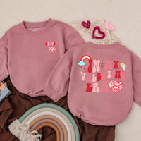 Custom In My Valentine Era Baby Romper with Heart Cherub Rainbow Design Infant Valentine's Day Outfit Soft Cotton Toddler Clothes