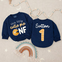 Custom Name Fall Birthday Baby Romper with Pumpkin Pie Design Soft Cotton Outfit for First Thanksgiving or 1st Birthday Party Celebration